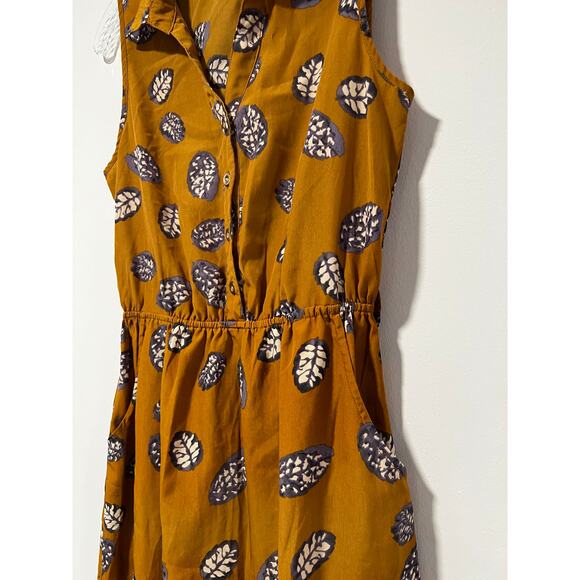 Sleeveless Collared Dress w Pockets Open Back Small - Picture 3 of 6